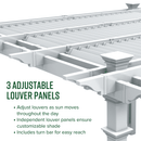 10x10 Avalon Louvered Pergola Pergola Vita