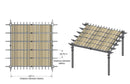 Classic pergola with canvas weave shade Vita Canada