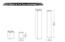 Pergola Short Base Moldings - 4 PK Accessory na