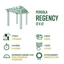12x12 Regency Pergola Pergola Vita
