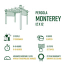 12x12 Monterey Canopy Pergola Pergola Vita