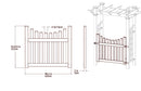 Fairfield Arbor with Gate and Wings Arbor Vita