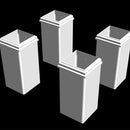 Pergola Short Base Moldings - 4 PK Accessory na