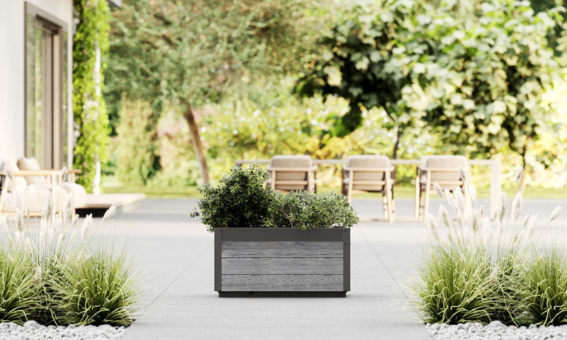 Delta Modern Planter Planter Vita Canada Slate Gray 30" 