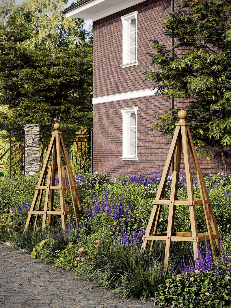 wood trellis canada Cedar Garden Obelisk