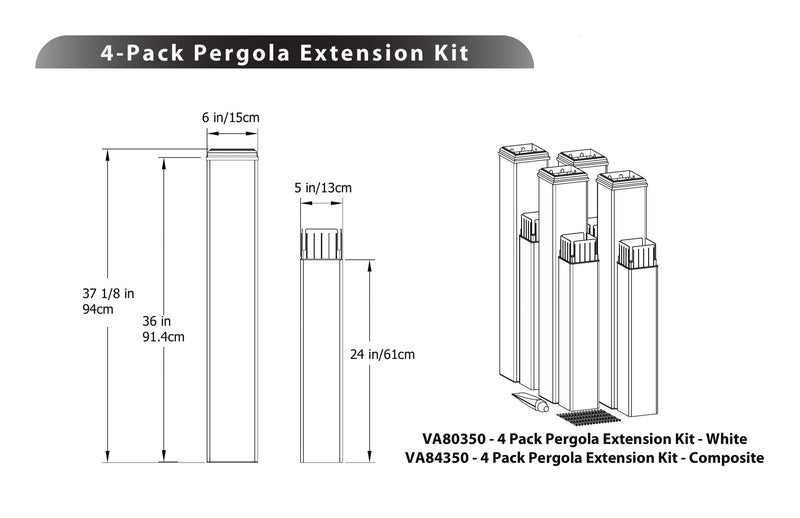 Pergola Extension Kit Accessory na 