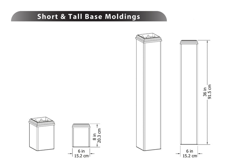 Pergola Tall Base Moldings - 4 PK Accessory Vita 