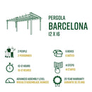 12x16 Barcelona Pergola Pergola Vita 