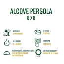 8x8 Alcove Corner Pergola Pergola Vita 