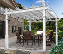 10x10 Deluxe Pergola with Tall Base Moldings and Canvas Weave Pergola Vita 
