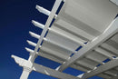 Deluxe 10 ft x 10 ft Pergola with Tall Base Moldings and Canvas Weave Pergola Vita 