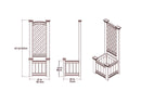 CLASSIC Kensington Planter Box & Trellis Planter na 