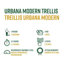 Urbana 60"x84" Modern Trellis Trellis Vita 