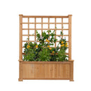 Rosewood Planter with Trellis Planter Vita 